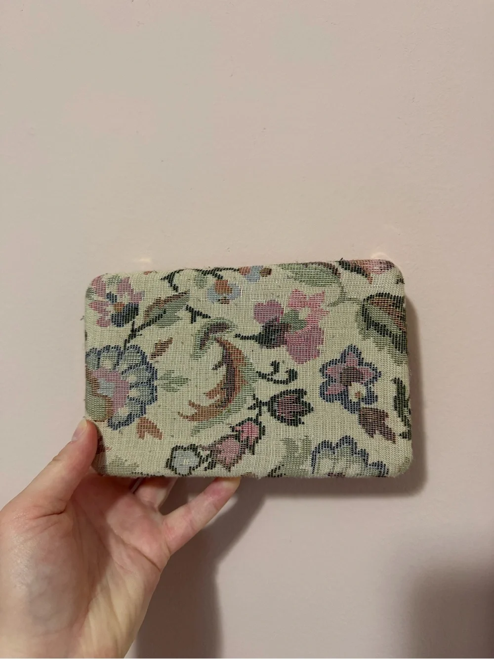 Vintage Floral Tapestry Jewelry Case